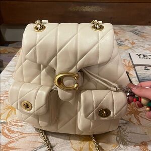 Coach pillow tabby backpack authentic quilted chain strap